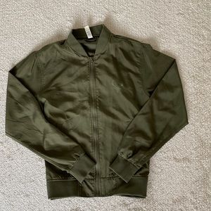 Green Bucked Up Bomber Jacket
